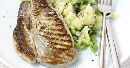 Pork with swede colcannon