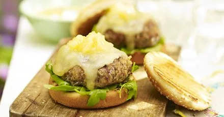 Pork & thyme cheeseburgers