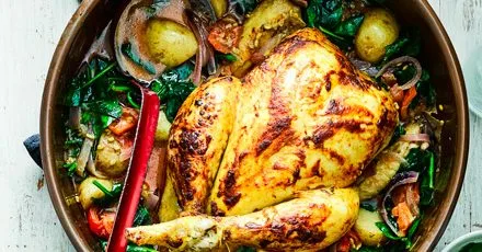 Pot-roast Bombay chicken