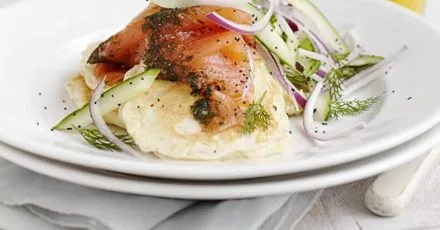 Potato & dill pancakes with gravadlax
