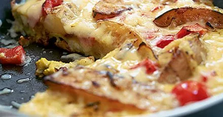Potato wedge tortilla
