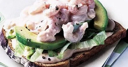 Prawn cocktail on toast