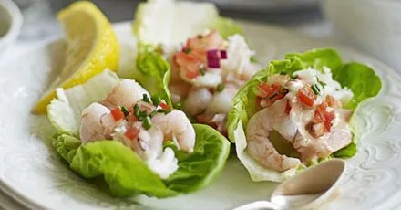 Prawn & crab cocktail lettuce cups