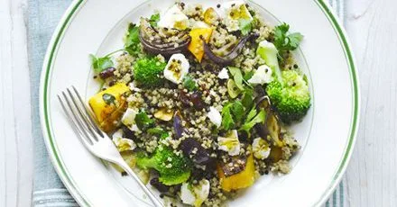 Quinoa, squash & broccoli salad