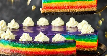 Rainbow cheesecake
