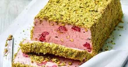 Raspberry & pistachio parfait
