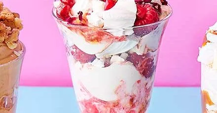 Raspberry, pomegranate & rose Eton mess