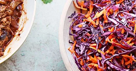 Red cabbage & pickled chilli slaw
