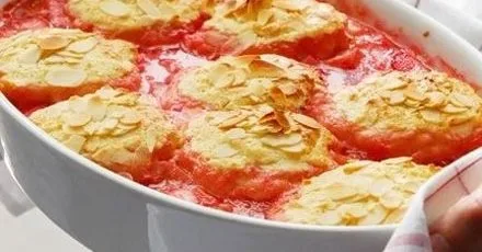 Rhubarb & orange slump