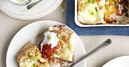 Rice & bean enchiladas