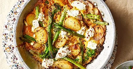 Ricotta, broccoli, & new potato frittata