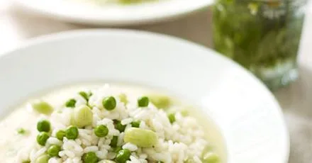 Risotto with peas & broad beans