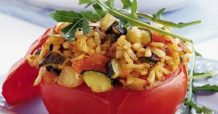 Risotto-stuffed tomatoes