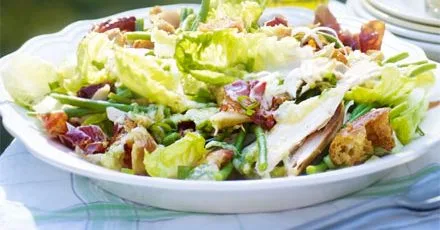 Roast chicken garden salad