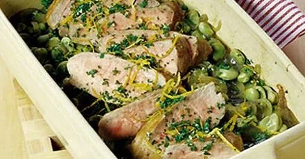 Roast pork with lemon gremolata