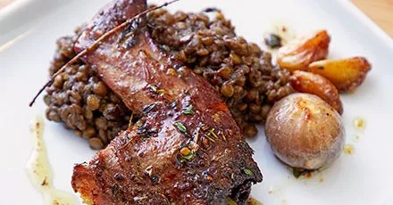Roast rabbit with thyme