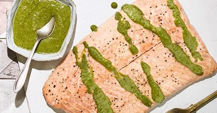 Roast side of salmon with chermoula