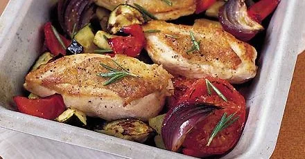 Roasted ratatouille chicken
