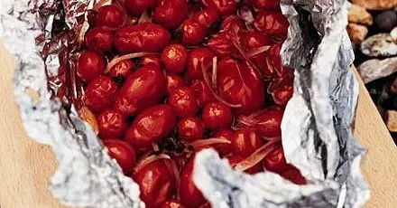 Roasted tomatoes & red onions