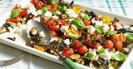 Roasted summer vegetables