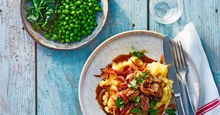 Rosemary balsamic lamb with vegetable mash