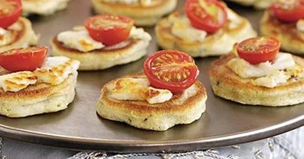 Rosemary & olive drop scones with goat's cheese