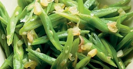 Runner beans with shallot butter