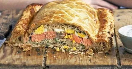 Salmon coulibiac