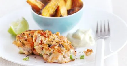Salmon & ginger fish cakes