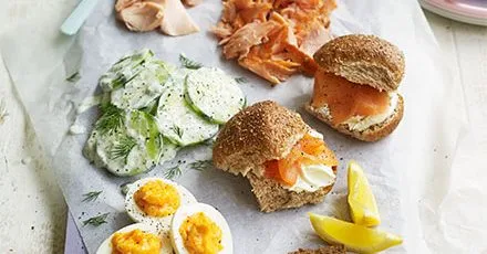 Salmon picnic platter