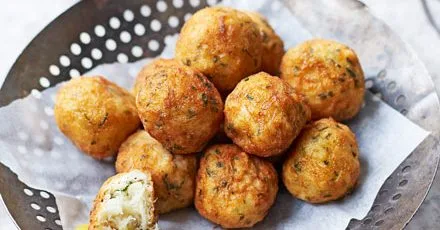 Salt cod fritters with saffron allioli