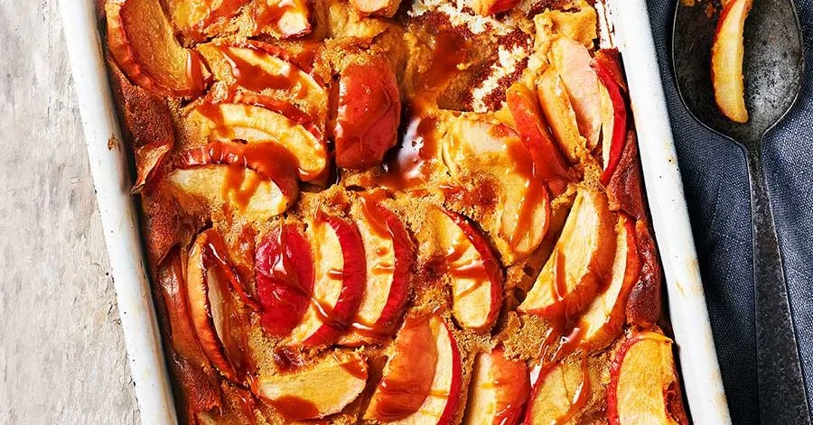 Salted caramel & apple pudding