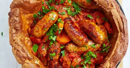 Sausage casserole in a Yorkie