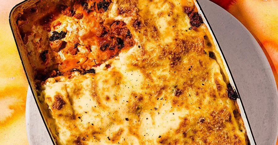 Sausage & winter greens cannelloni