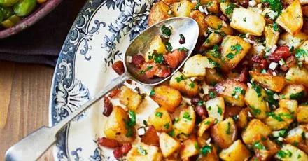 Sautéed potatoes with bacon lardons & persillade