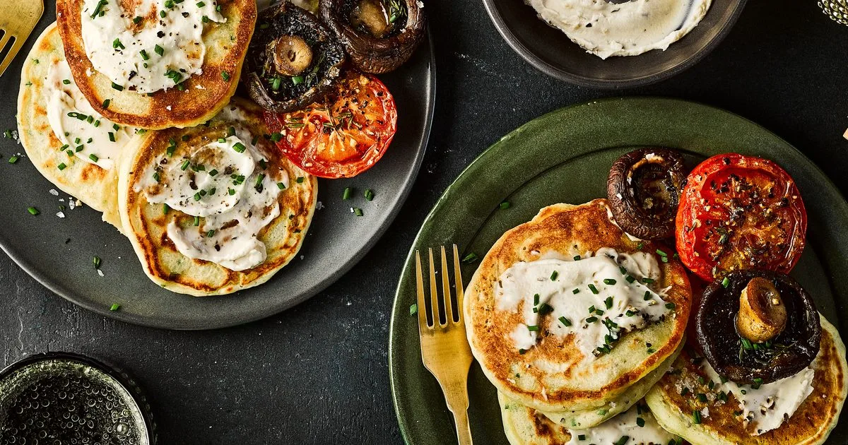 Savoury vegan pancakes