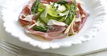 Shaved asparagus salad