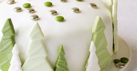 Shimmering forest cake