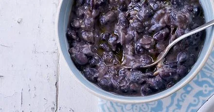 Simple mashed black beans