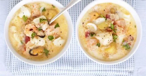 Simple seafood chowder