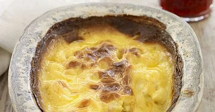 Slow-baked clotted cream rice pudding