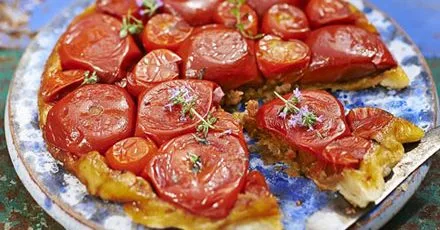 Slow-roast tomato tatin