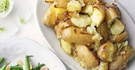 Smashed rosemary potatoes