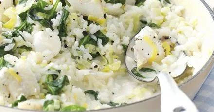 Smoked haddock & leek risotto