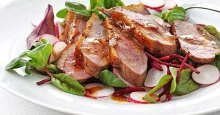 Smoky maple duck salad