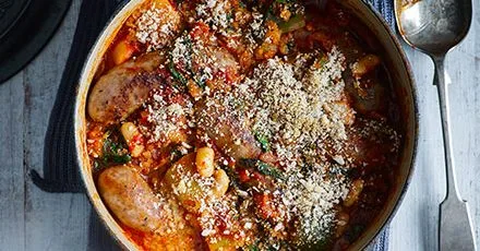 Smoky sausage casserole