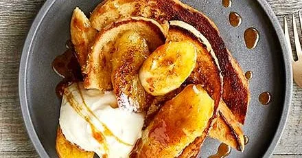Spiced banana honey French toast