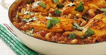 Spiced chicken balti
