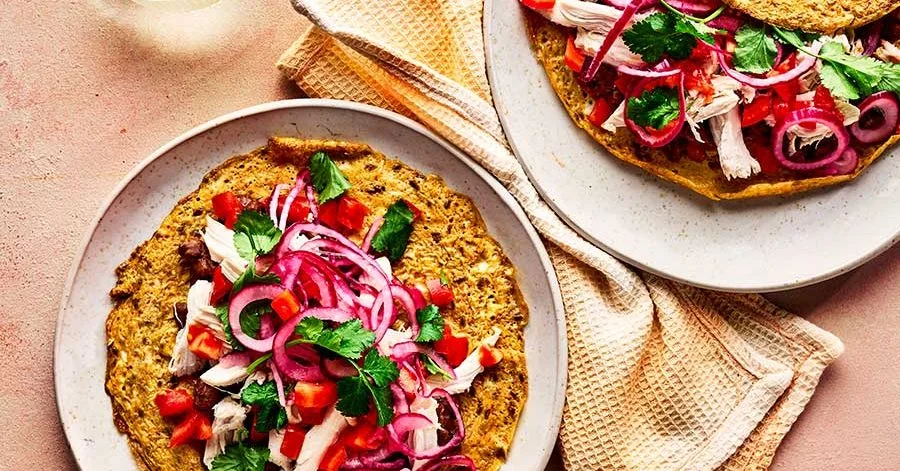 Spiced chicken egg wraps