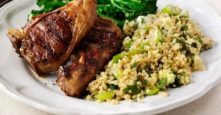 Spiced lamb with lemon & herb quinoa